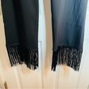 Lulus  Catch a Crush Black Fringe Cropped Pants Flat Front Black L NWT Photo 7