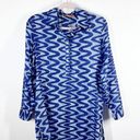 Tuckernuck  Oliphant blue boho printed cotton tunic blouse Photo 0