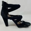 Raye  Revolve Nat Black Suede Knotted Heels Strappy Knot EU 39.5 Fits US 8.5 Photo 11