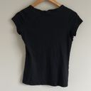 Max Studio Black V Neck Tee Photo 3