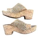 Baretraps  Womens Sandals Shoes Size 6.5M Slip On Wedges Cork Heel Open Toe Tan Photo 0