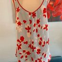 Oscar de la Renta  Pink Label Cami Sleeveless Top S Small Red Poppy Floral Tank Photo 4