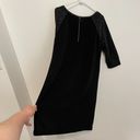 Loft ANN TAYLOR  Raglan Sleeve Colorblock Shift Dress Black Marled 3/4 Sleeve 12 Photo 11