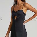 Showpo Black Satin Dress Photo 1