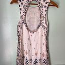 Ecote  Dress Sz 8 White Blue Orange Aztec Print  Sleeveless Open Back Neck Strap Photo 5