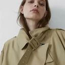 ZARA NWT  Oversized Trench Coat Belted Double Breasted Bloggers Fav S/M Photo 4