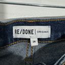 RE/DONE ReDone Originals High Rise Ankle Crop In Midnight Blue Button Fly Size 24 Photo 5