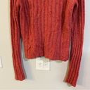 Garnet Hill  Turtleneck Sweater Size Large Red Wool Ribbed Knit Photo 2