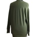 Athleta  Parana V Neck Wrap Sweatshirt Cardigan/ Eucalyptus Olive Oversized Nwot Photo 7