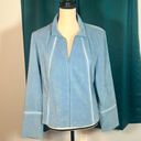 Norton Mcnaughton  Women's Blue Suede Feel Zip Up Long Sleeve Sports Jacket 8 Photo 0