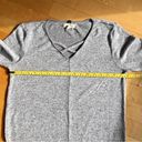 cupio  Crisscross X V-neck Lightweight Soft Sweater, Gray Heather, Size S Photo 8