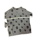 360 Cashmere  Skull Cashmere Riley Skull-Print Gray Cashmere Sweater size small 1 Photo 5