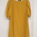 BB Dakota  Women's Fields of Gold Textured Stripe Gauze Yellow Shift Dress Size S Photo 3