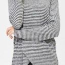 White Birch  Stripe Choker Top Cutout Long Sleeve Wrap Burgundy Gray S Photo 6