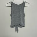 Wilfred  Free Heather Gray Cropped Tie Front Deep Scoop Neck Tank Size XXS Photo 9