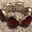 Macy's Red & Black Leopard Print Stretchy Bracelet Photo 3