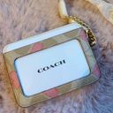 Coach Heart Print Zip Card Case Photo 4