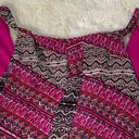 Sequin Hearts  Summer Dress Pink Black Mixed Print Sleeveless Casual Dress Small Photo 4