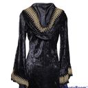 NEW Rubie’s Midnight Priestess Vampire Costume Black Velvet Hooded Gold Trim Size L Photo 5