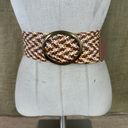 Fossil Women’s Wide Woven Leather Belt  Size Medium  0-35 Inches Photo 0