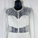 Alexis  Joelle White Lace Sheer Long Sleeve Wedding Bridal Boho Maxi Dress Small Photo 5