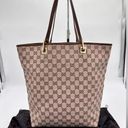 Gucci 
Monogram Medium Bucket Tote Dark Brown Photo 0