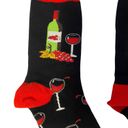 NWOT Black Red Red Wine 🍷 Socks Gray Photo 2