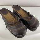 Mudd Vintage Y2K 2000s Dark Brown Faux Leather Preppy Mary Jane Slip On Flats Photo 1