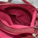 Stone Mountain Red Pebbled‎ Leather Shoulder Purse Photo 12