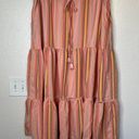 Matilda Jane Striped Maxi Skirt With Tassel Tie Pink and Orange Size XXL Pockets Photo 1