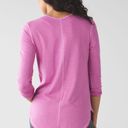 Lululemon  Yogini 5 Year Long Sleeve Tee Pink Stripe Photo 1