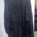 Love Tree Fuzzy Black Cardigan With Pockets  Photo 0