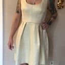 Shoshanna Liana Metallic Gold White Fit&Flare Dress size 6 Photo 0