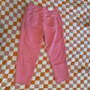 ZARA  Pink High Waisted Straight Leg Crop Jeans Photo 2