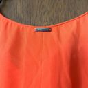 T Tahari NWT  orange sheer button down sleeveless blouse size S! Photo 7