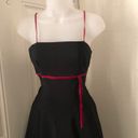 B Darlin Absolutely stunning 1990s/2000s Y2K babydoll Black red cami sleeveless mini dress drop waist corset fitted waistline w/tool. Size 3/4 Photo 1