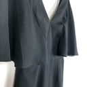 Dress the Population  Louisa Flutter-Sleeve Dress Medium Black Cocktail Modest Photo 7