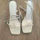 Meshki “Brandy” Ankle Strap Heels - Ivory Photo 2