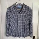 Draper James  Elliot Blue White Gingham Button-down Shirt Sz 10 Photo 1