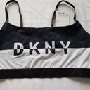 DKNY  Women's Logo Scoop Wire-free Bralette Bra Black & White Size XL Photo 0