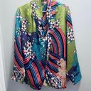 Natori Green Drapey Blouse - Size 2X Photo 0