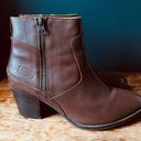 Hunter  Brown Leather Heeled Boots in Bitter Chocolate Size 9.5 Photo 0