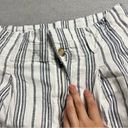 Madewell  Linen-Cotton Paperbag Pants in Dark Baltic Stripe Size 8 EUC Photo 8