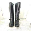 Naturalizer  Black Leather Equestrian Boots Size 8.5 Wide Calf Womens Riding Photo 4