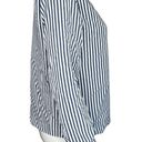 Bishop and Young  Shirt Womens Small Blue White Stripe Surplice Neck Work Casual Photo 1