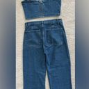 Reformation  Sunny Denim jeans Two piece Set cascade size 10 Photo 7