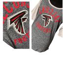 Majestic Atlanta Falcons Football Fan Shirt Grey Red Black Cream Round Neck Size Medium Photo 2