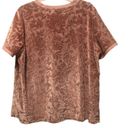 A New Day  Pink Crushed Velour Velvet Floral Top Size XXL Photo 2