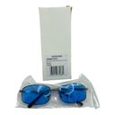 BP . 58mm Rectangular Wire Blue Lense Sunglasses NEW Photo 3