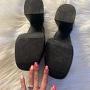 Wild Pair Womens Ofeliap Black Slip On Heels chunky Y2K Sandals Photo 3